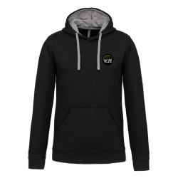 Sweat-shirt capuche contrastée homme à votre nom